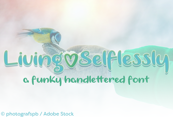 Living Selflessly Font for Editorial Design
